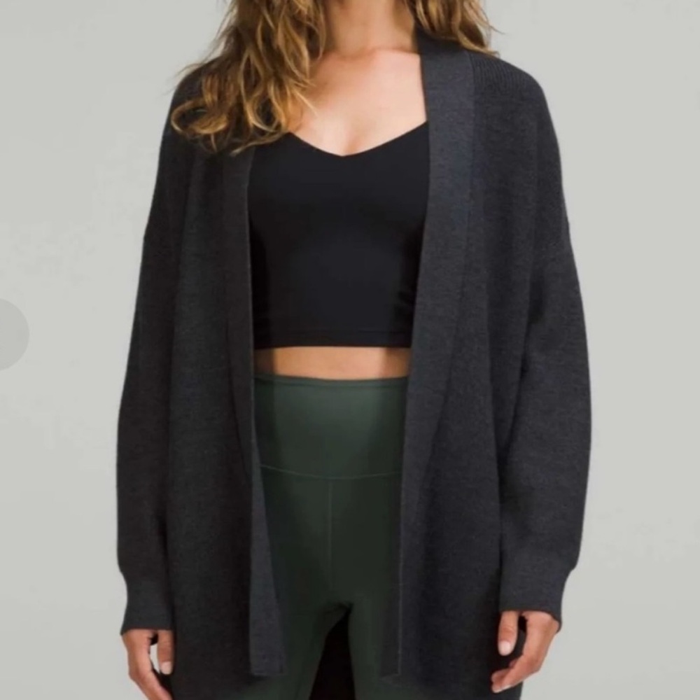 Lululemon Merino Wool- Blend Rib Long Wrap Sweater